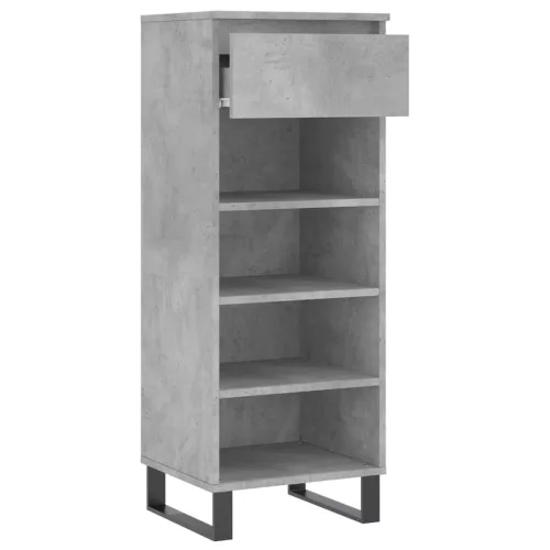 Betonszürke szerelt fa cipőszekrény 40 x 36 x 105 cm