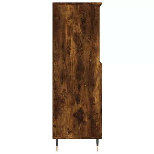 Füstös tölgy színű szerelt fa magasszekrény 60 x 36 x 110 cm