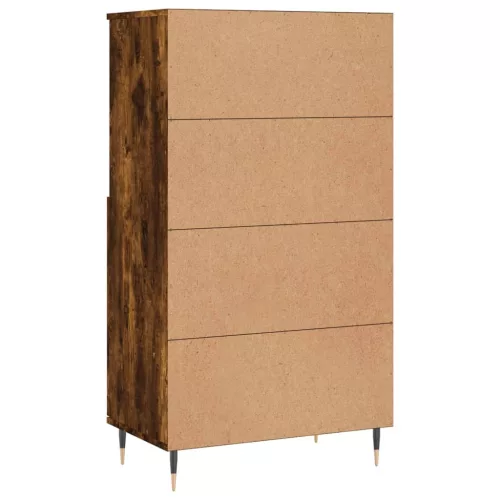 Füstös tölgy színű szerelt fa magasszekrény 60 x 36 x 110 cm