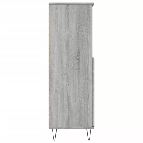 Szürke sonoma szerelt fa magasszekrény 60 x 36 x 110 cm