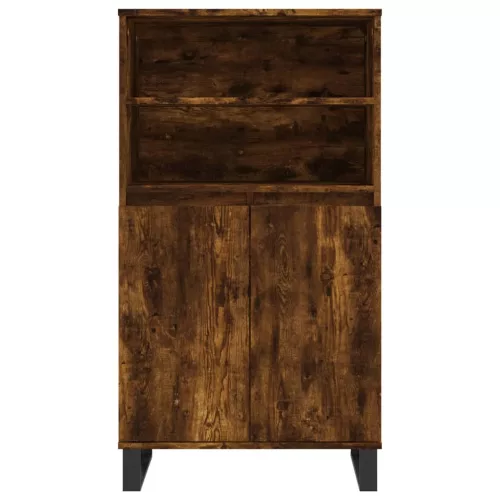Füstös tölgy színű szerelt fa magasszekrény 60 x 36 x 110 cm