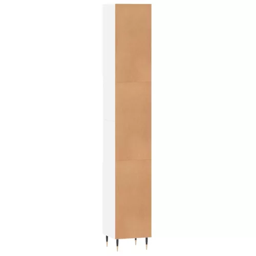 Fehér szerelt fa fürdőszobaszekrény 30 x 30 x 190 cm