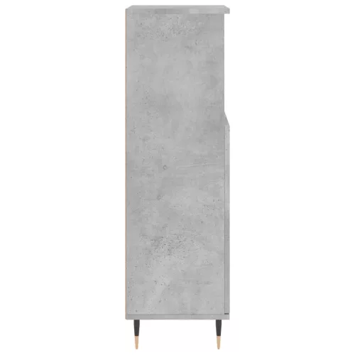 Betonszürke szerelt fa fürdőszobaszekrény 30 x 30 x 100 cm