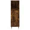 Füstös tölgy színű szerelt fa fürdőszobaszekrény 30x30x100 cm