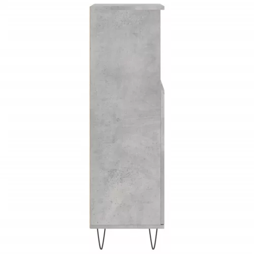 Betonszürke szerelt fa fürdőszobaszekrény 30 x 30 x 100 cm