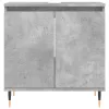 Betonszürke szerelt fa fürdőszobaszekrény 58x33x60 cm
