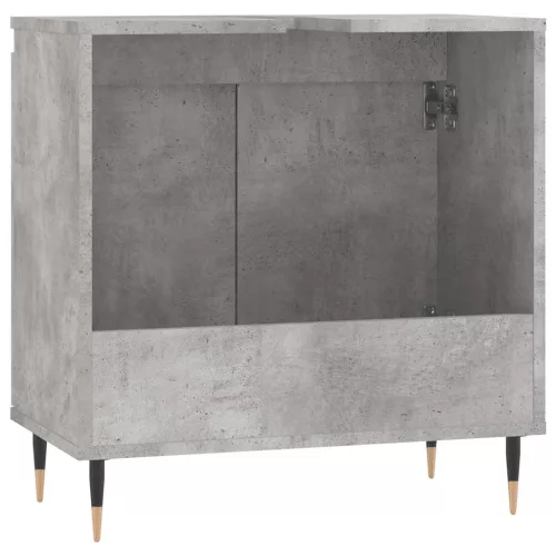 Betonszürke szerelt fa fürdőszobaszekrény 58x33x60 cm