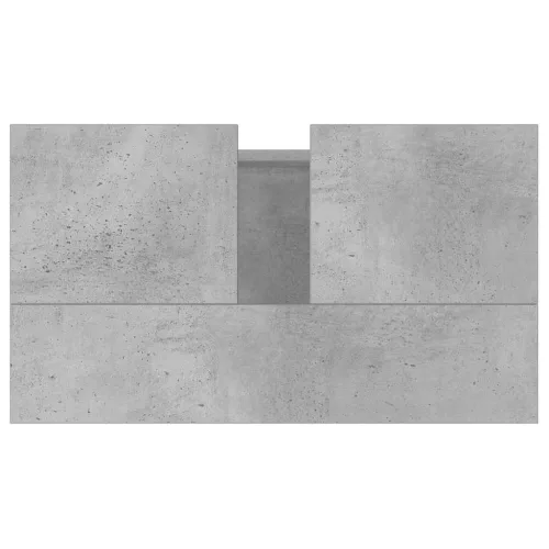 Betonszürke szerelt fa fürdőszobaszekrény 58x33x60 cm