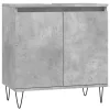 Betonszürke szerelt fa fürdőszobaszekrény 58x33x60 cm