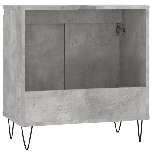 Betonszürke szerelt fa fürdőszobaszekrény 58x33x60 cm