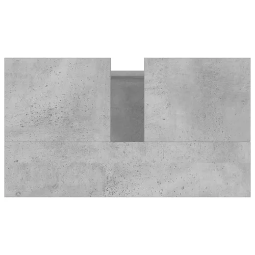 Betonszürke szerelt fa fürdőszobaszekrény 58x33x60 cm
