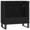 Fekete szerelt fa mosdószekrény 58x33x60 cm