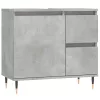 Betonszürke szerelt fa fürdőszobaszekrény 65 x 33 x 60 cm