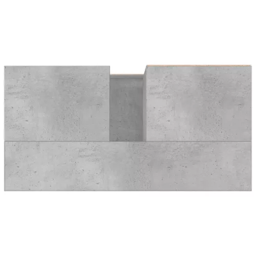Betonszürke szerelt fa fürdőszobaszekrény 65 x 33 x 60 cm