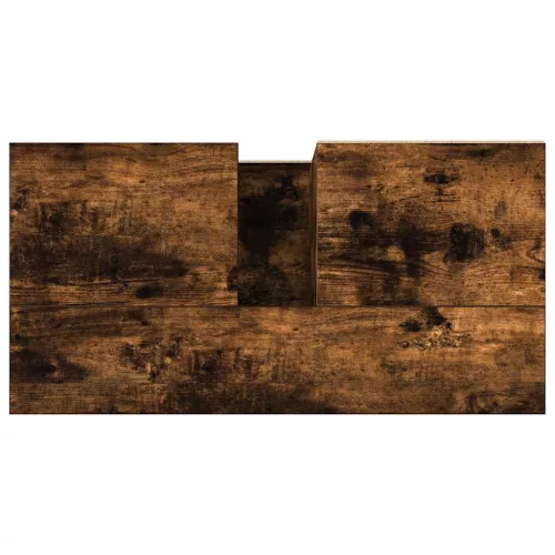 Füstös tölgy színű szerelt fa fürdőszobaszekrény 65x33x60 cm