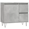 Betonszürke szerelt fa fürdőszobaszekrény 65 x 33 x 60 cm