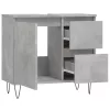 Betonszürke szerelt fa fürdőszobaszekrény 65 x 33 x 60 cm
