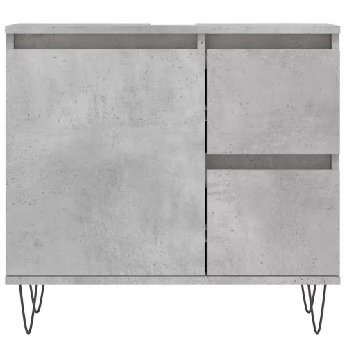 Betonszürke szerelt fa fürdőszobaszekrény 65 x 33 x 60 cm