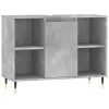 Betonszürke szerelt fa fürdőszobaszekrény 80 x 33 x 60 cm