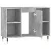 Betonszürke szerelt fa fürdőszobaszekrény 80 x 33 x 60 cm