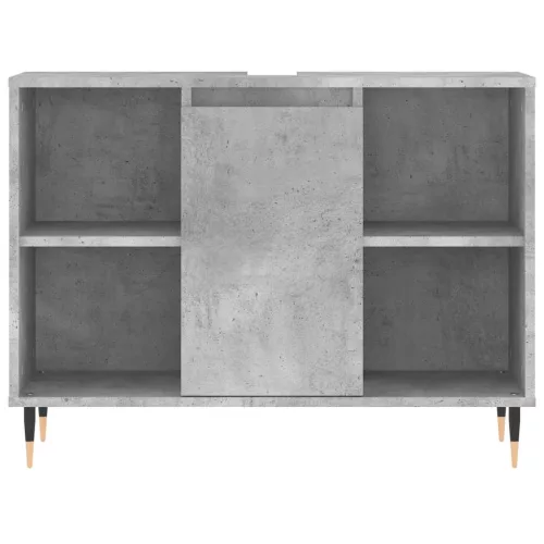 Betonszürke szerelt fa fürdőszobaszekrény 80 x 33 x 60 cm