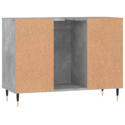 Betonszürke szerelt fa fürdőszobaszekrény 80 x 33 x 60 cm