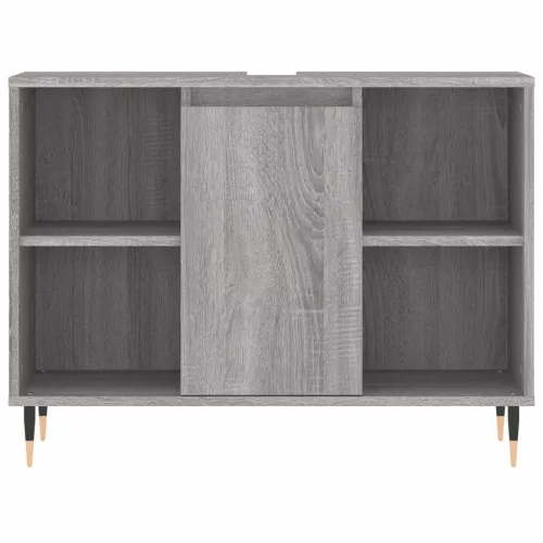 Szürke sonoma színű szerelt fa mosdószekrény 80 x 33 x 60 cm