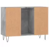 Betonszürke szerelt fa fürdőszobaszekrény 80 x 33 x 60 cm
