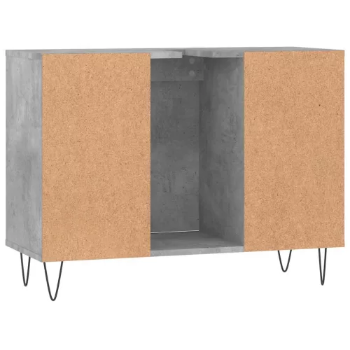 Betonszürke szerelt fa fürdőszobaszekrény 80 x 33 x 60 cm