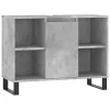 Betonszürke szerelt fa fürdőszobaszekrény 80 x 33 x 60 cm