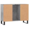 Betonszürke szerelt fa fürdőszobaszekrény 80 x 33 x 60 cm
