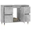 Betonszürke szerelt fa fürdőszobaszekrény 80 x 33 x 60 cm