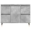 Betonszürke szerelt fa fürdőszobaszekrény 80 x 33 x 60 cm