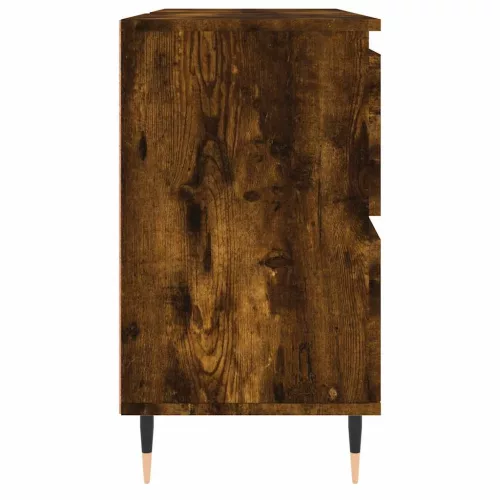 Füstös tölgy színű szerelt fa fürdőszobaszekrény 80x33x60 cm