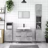 Betonszürke szerelt fa fürdőszobaszekrény 80 x 33 x 60 cm