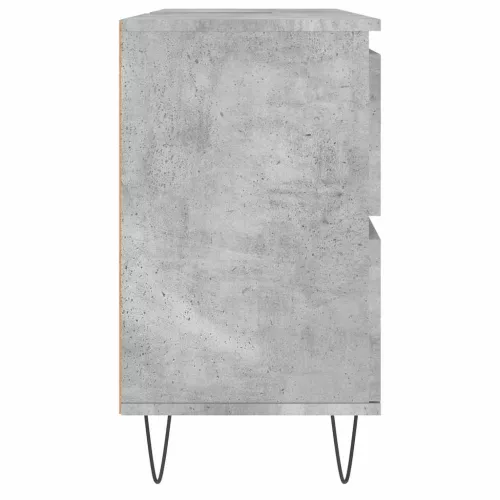 Betonszürke szerelt fa fürdőszobaszekrény 80 x 33 x 60 cm