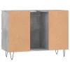 Betonszürke szerelt fa fürdőszobaszekrény 80 x 33 x 60 cm