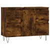 Füstös tölgy színű szerelt fa fürdőszobaszekrény 80x33x60 cm