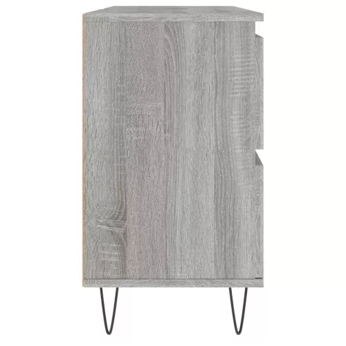 Szürke sonoma színű szerelt fa mosdószekrény 80 x 33 x 60 cm