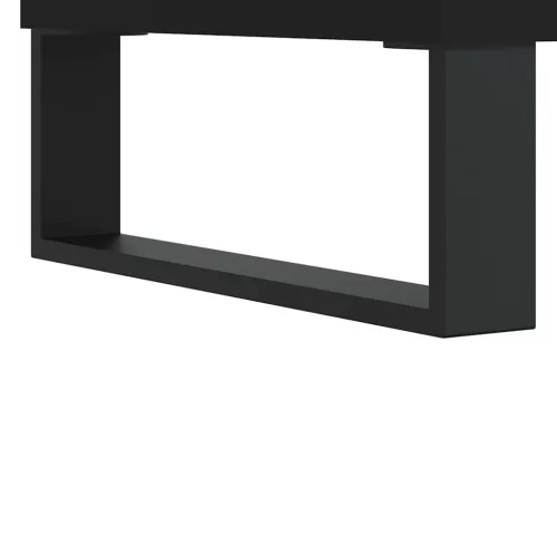 Fekete szerelt fa mosdószekrény 80 x 33 x 60 cm