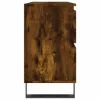 Füstös tölgy színű szerelt fa fürdőszobaszekrény 80x33x60 cm