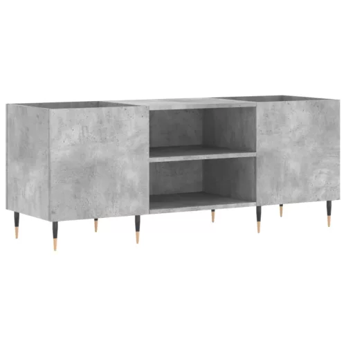 Betonszürke szerelt fa hanglemezszekrény 121x38x48 cm