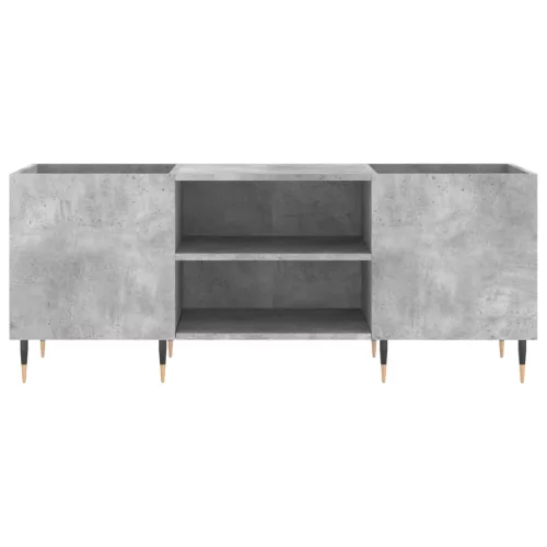 Betonszürke szerelt fa hanglemezszekrény 121x38x48 cm