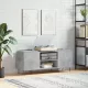 Betonszürke szerelt fa hanglemezszekrény 121x38x48 cm