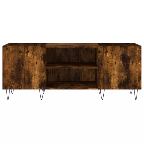 Füstös tölgy színű szerelt fa hanglemezszekrény 121x38x48 cm