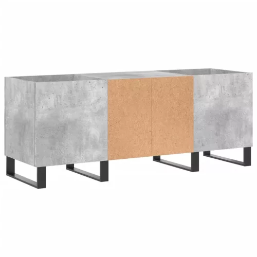 Betonszürke szerelt fa hanglemezszekrény 121x38x48 cm