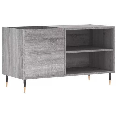 Szürke sonoma színű szerelt fa hanglemezszekrény 85x38x48 cm