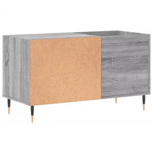 Szürke sonoma színű szerelt fa hanglemezszekrény 85x38x48 cm