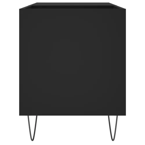 Fekete szerelt fa hanglemezszekrény 85x38x48 cm
