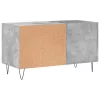 Betonszürke szerelt fa hanglemezszekrény 85x38x48 cm